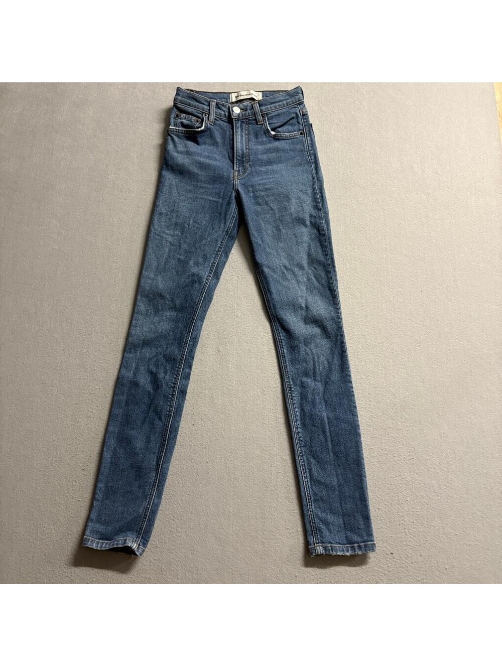 Reformation High Skinny Jeans Womens 23 Blue Denim Rhine Wash High Rise Stretch